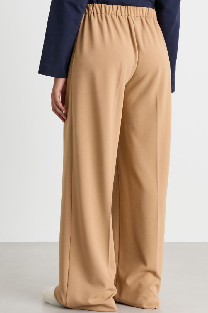 Jersey palazzo trousers - CAMEL - Intrend - 4