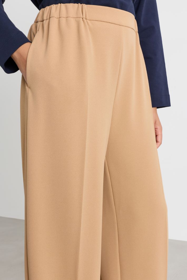 Jersey palazzo trousers - CAMEL - Intrend - 3