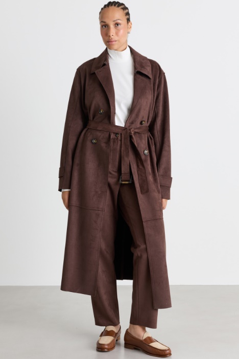 Velvety jersey cigarette trousers - Intrend