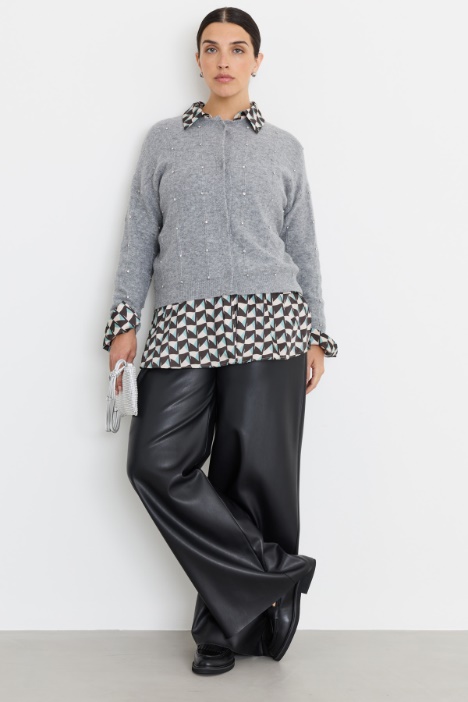 Pantalone in jersey spalmato stretch - Intrend