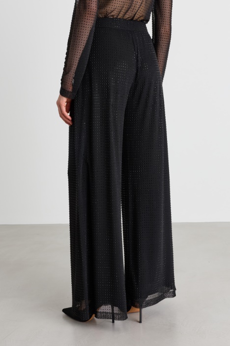 Pantalone in jersey con strass