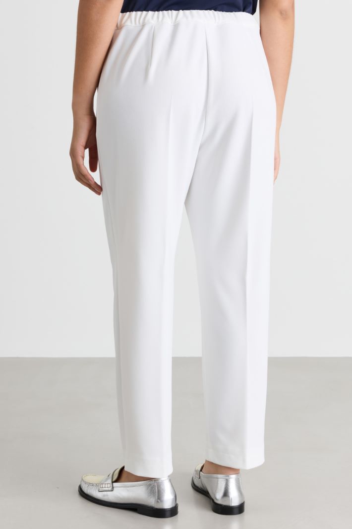 Pantaloni in jersey compatto - BIANCO - Intrend - 4