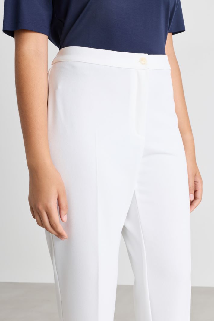Pantaloni in jersey compatto - BIANCO - Intrend - 3