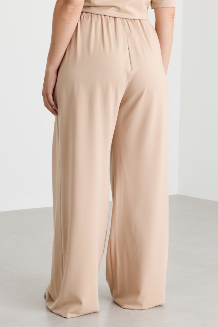 Pantalone ampio con contropiega centrale - CAMMELLO - Intrend - 4