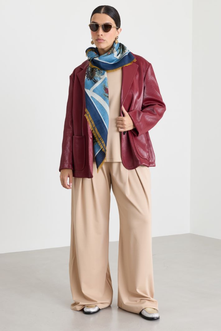 Pantalone ampio con contropiega centrale - CAMMELLO - Intrend
