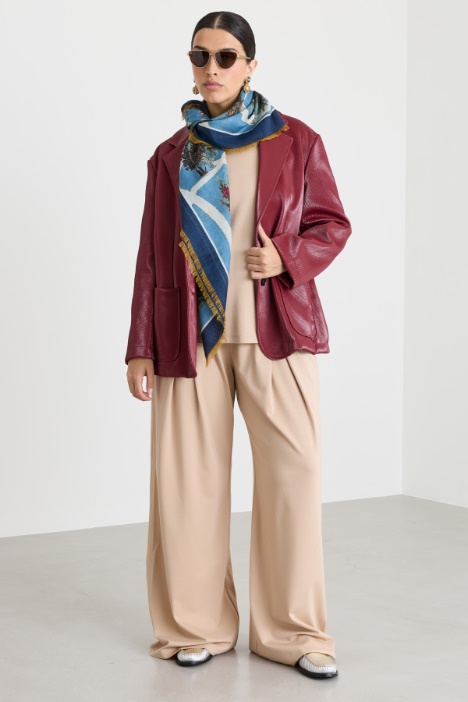 Wide-leg trousers with centre pleat - Intrend