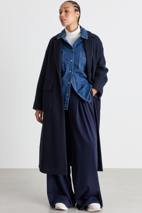 Pantalone ampio con contropiega centrale - Intrend
