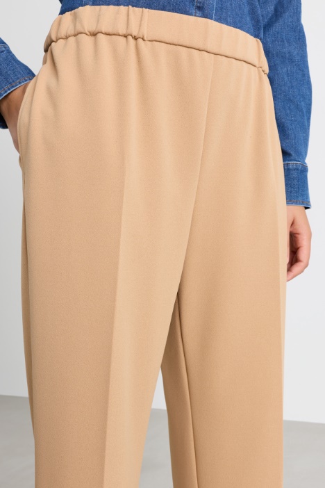 Pantalone cropped in jersey