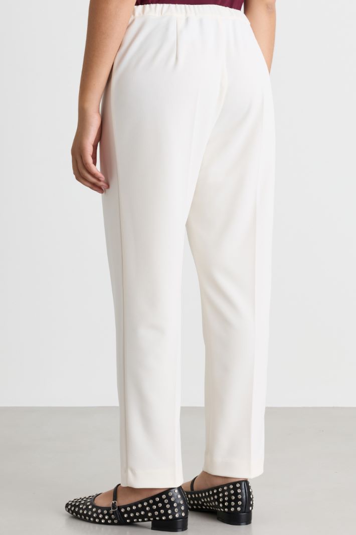 Pantalón de punto crepé - BLANCO - Intrend - 4