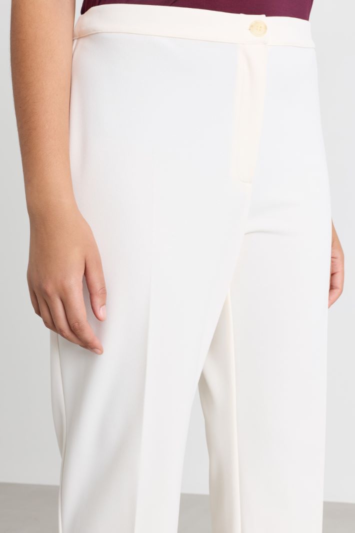 Pantalón de punto crepé - BLANCO - Intrend - 3