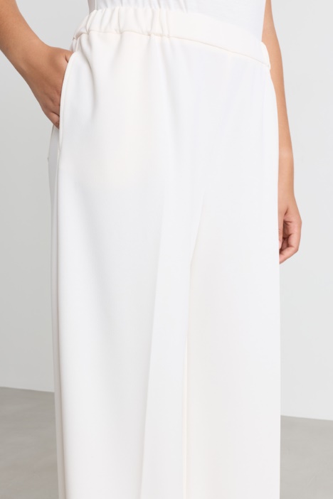 Pantalone palazzo in jersey compatto