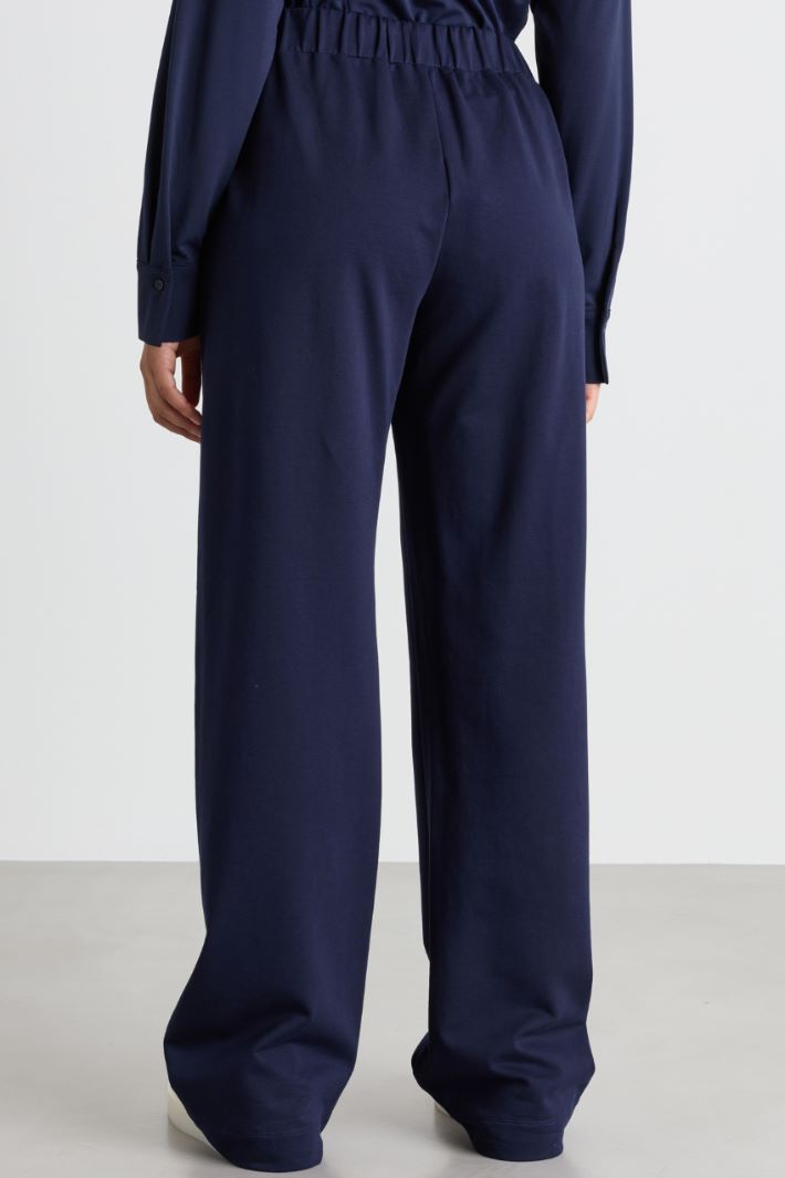 Pantalone jogging in felpa - BLU - Intrend - 4