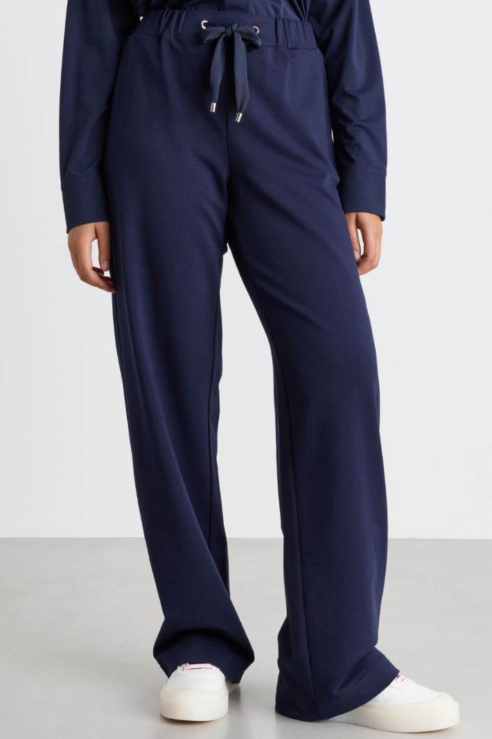 Pantalone jogging in felpa - BLU - Intrend - 2