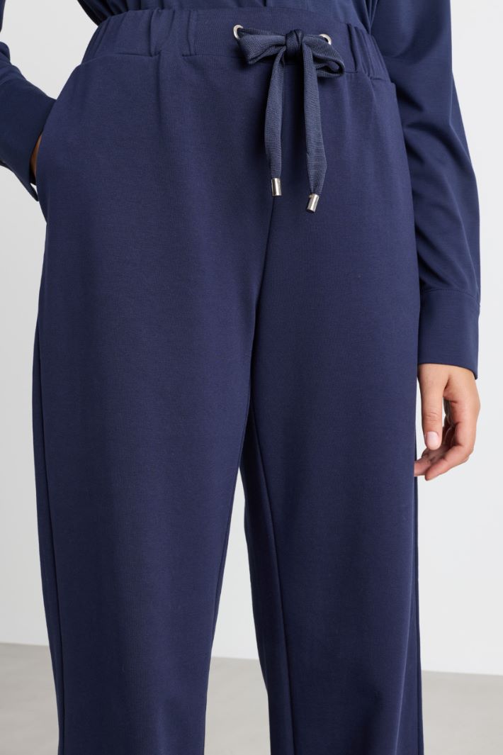 Pantalone jogging in felpa - BLU - Intrend - 3