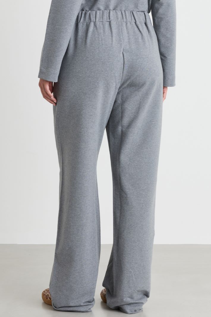Pantalone jogging in felpa - GRIGIO - Intrend - 4