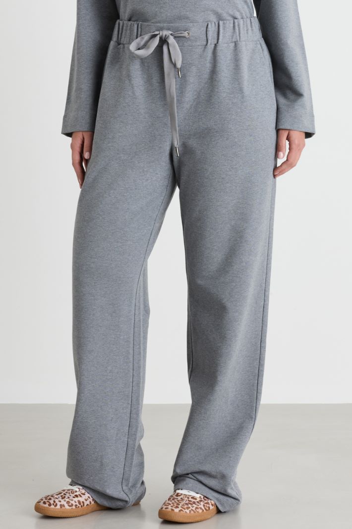 Pantalone jogging in felpa - GRIGIO - Intrend - 2