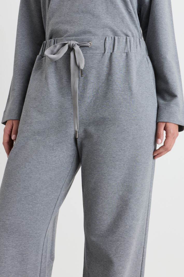 Pantalone jogging in felpa - GRIGIO - Intrend - 3
