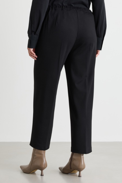 Pantalone cropped in jersey