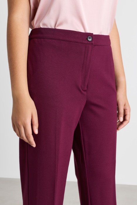 Pantalone cropped in jersey