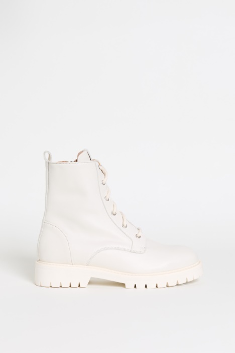 Leather combat boots - Intrend