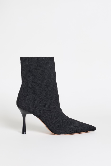 Stretch-knit ankle boots - Intrend