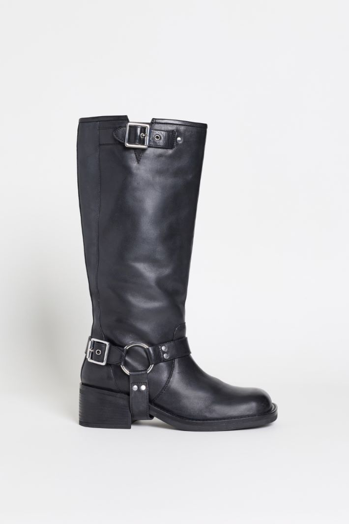 Biker Boots - BLACK - Intrend