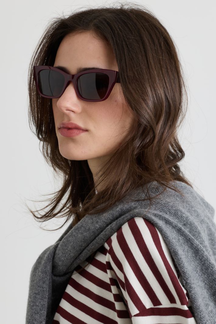 Occhiale da sole cat eye - ROSSO - Intrend - 3