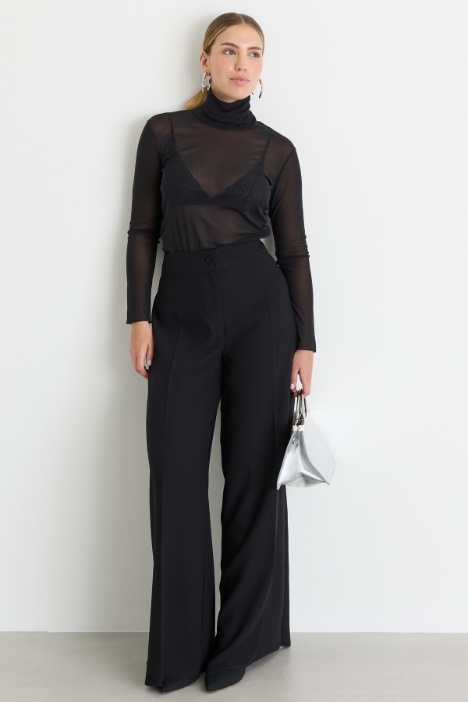 Maglia dolcevita in tulle - Intrend