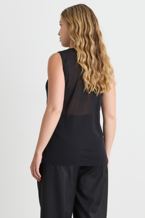 Top in tulle jersey