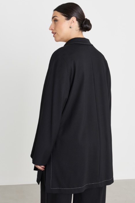 Cappotto doppiopetto in jersey