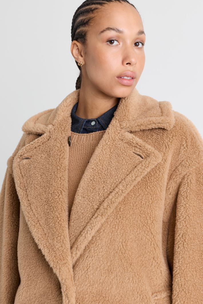 Coat in a Soft, Warm Fabric - CAMEL - Intrend - 3