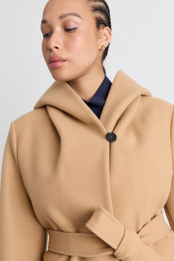 Jersey Coat - CAMEL - Intrend - 3