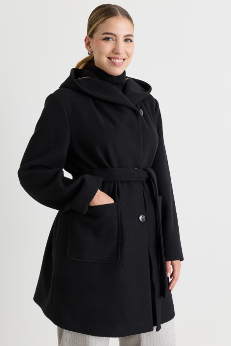 Cappotto in panno di jersey