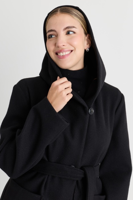 Cappotto in panno di jersey