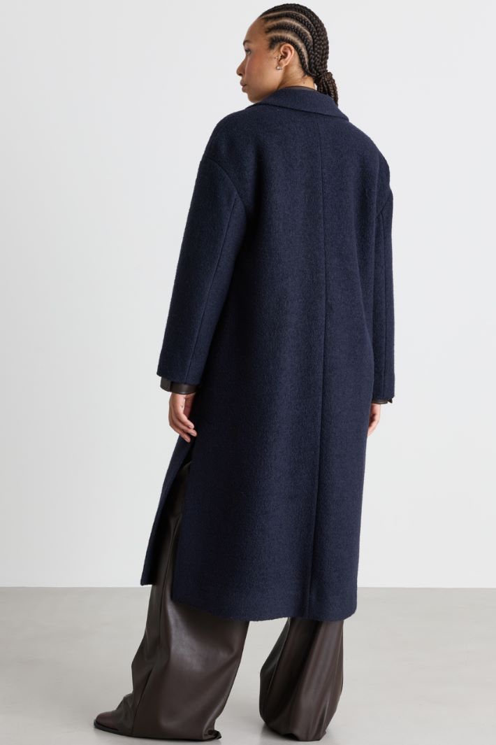 Cappotto in panno di jersey - BLU - Intrend - 4