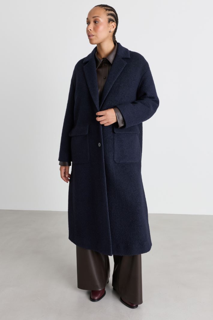 Cappotto in panno di jersey - BLU - Intrend - 2