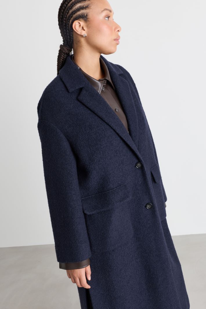 Cappotto in panno di jersey - BLU - Intrend - 3