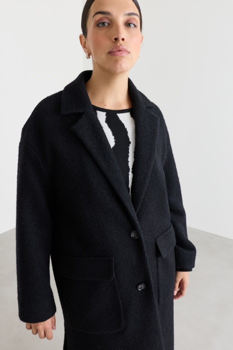 Cappotto in panno di jersey