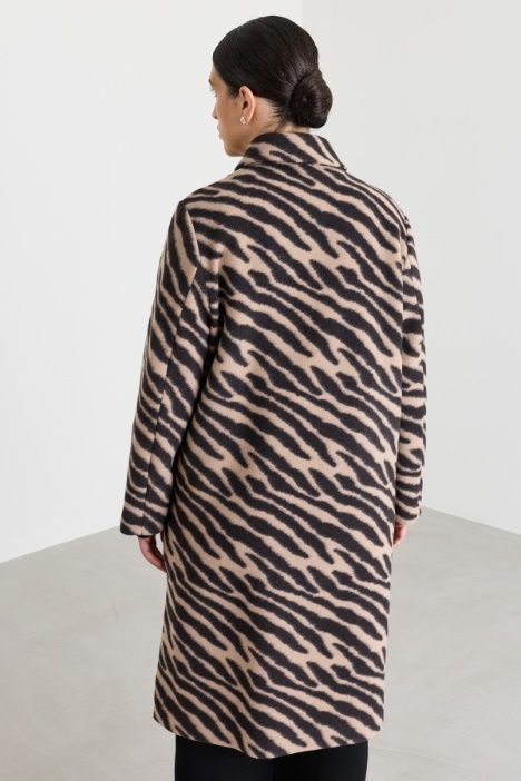 Cappotto in jersey jacquard