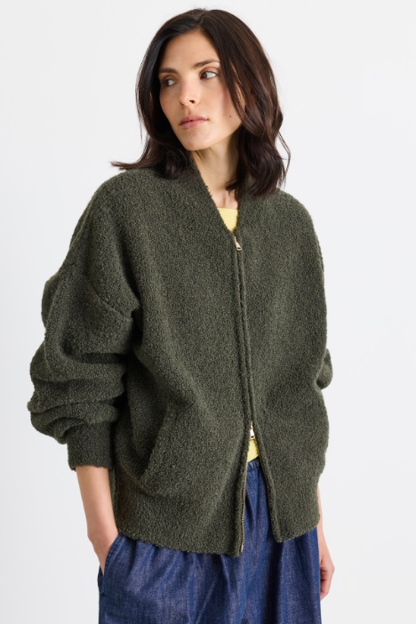 Bouclé bomber jacket - Intrend