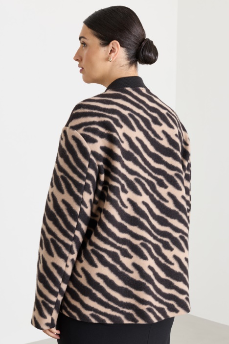 Bomber in jersey jacquard