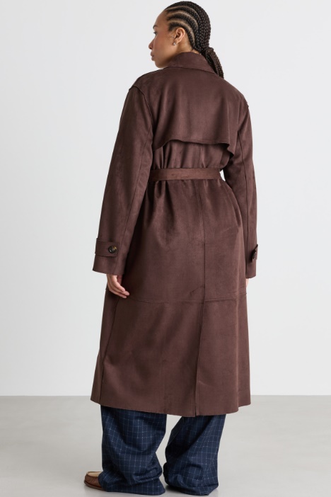 Trench in jersey dal finish vellutato