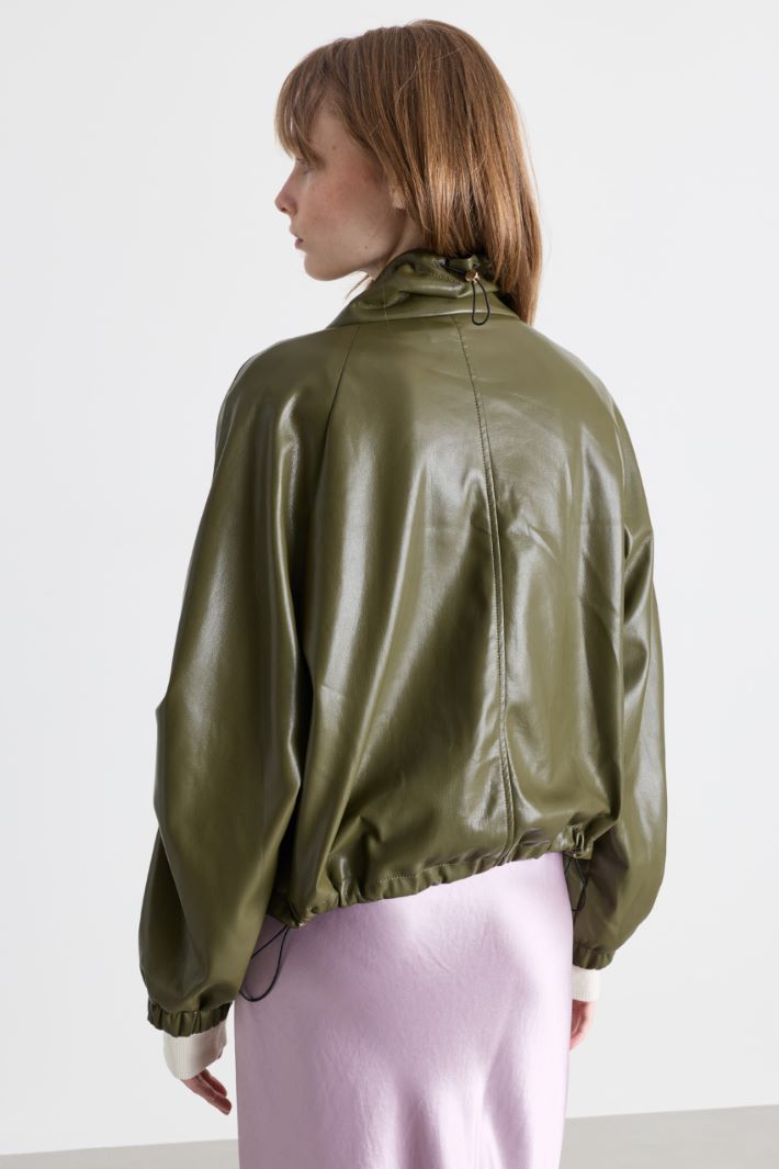 Blouson in jersey spalmato - VERDE - Intrend - 4