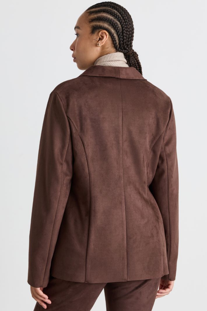 Blazer in jersey - MARRONE - Intrend - 4