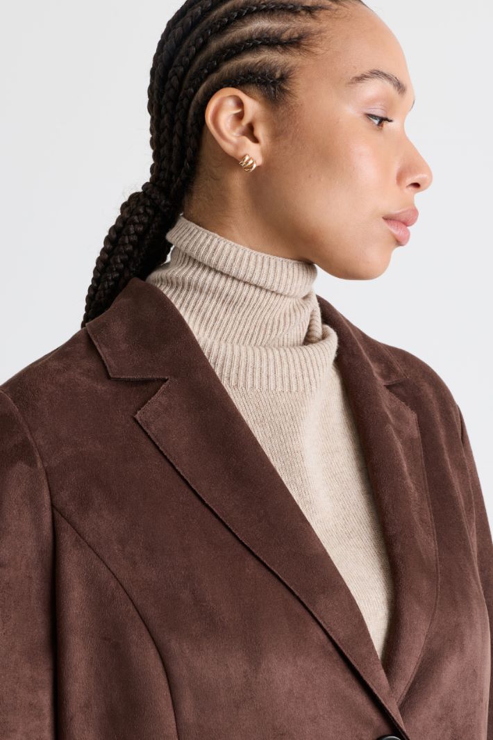 Blazer in jersey - MARRONE - Intrend - 3
