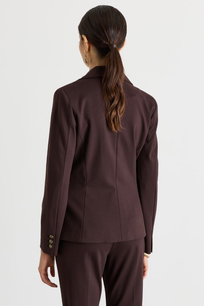 Blazer in jersey - MARRONE - Intrend - 4