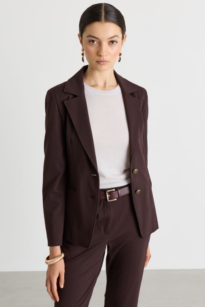 Blazer in jersey - MARRONE - Intrend - 2