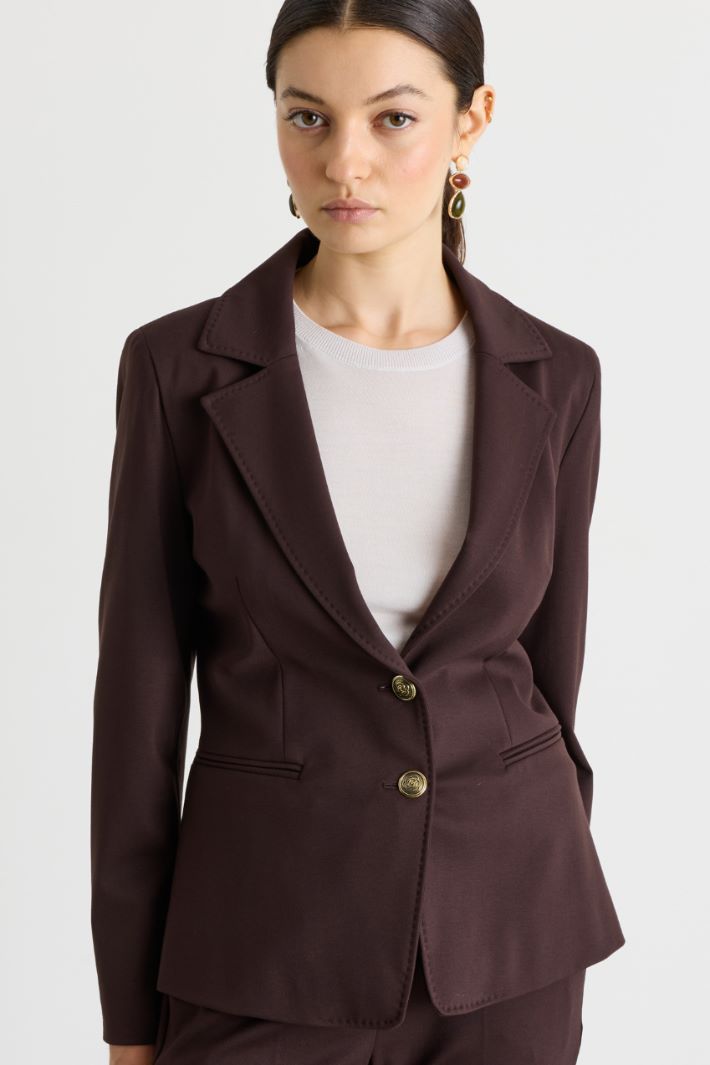 Blazer in jersey - MARRONE - Intrend - 3