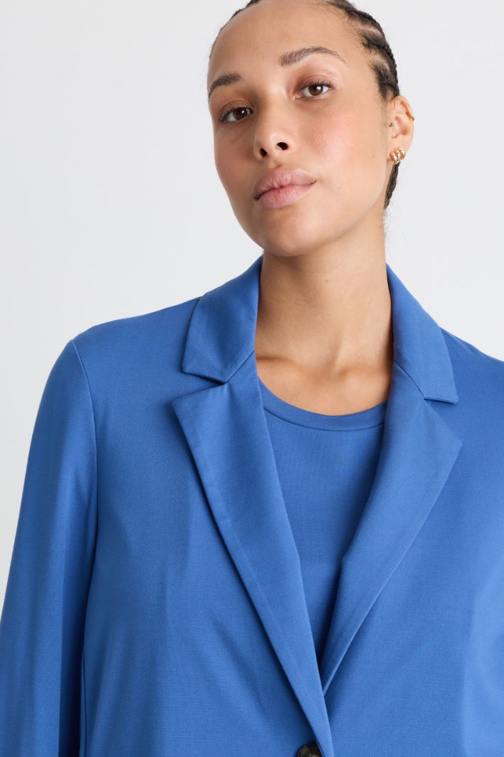 Giacca in jersey - AZZURRO - Intrend - 3