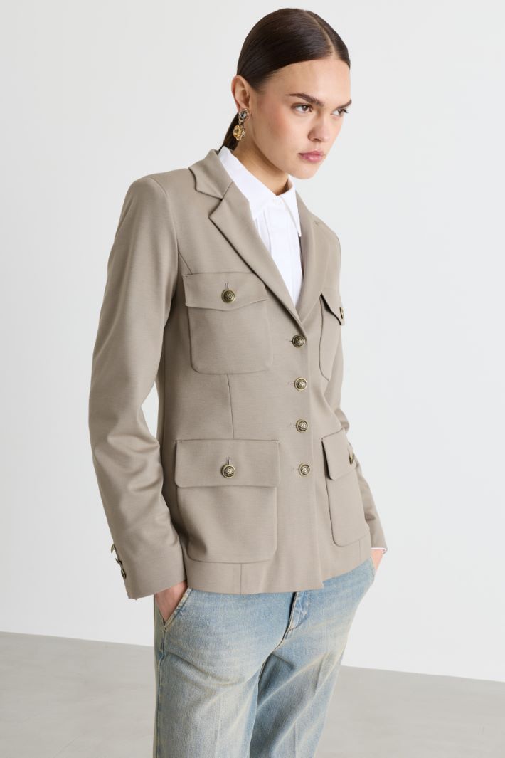 Sahariana in jersey - GRIGIO - Intrend - 2